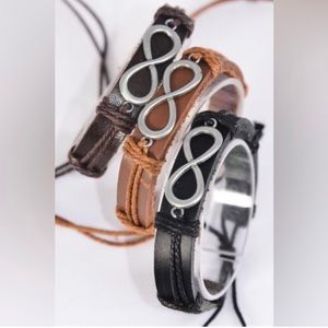 Real Leather Band Infinity
Symbol Bracelets